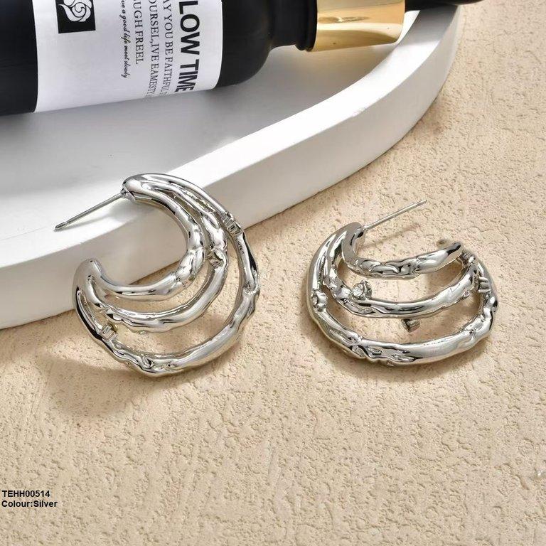 TEHH00514 YHC Three Layer Hoops Pair - TEHH