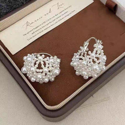 TEHH00522  YHC Round Pearl Hoops Pair - TEHH