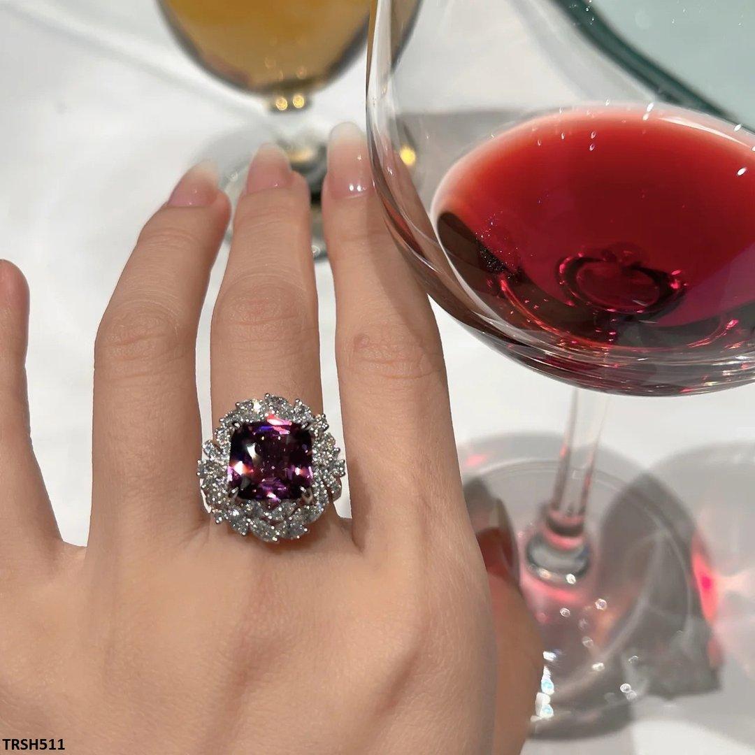 TRSH511 CJD Imp Square Flower Ring Adjustable