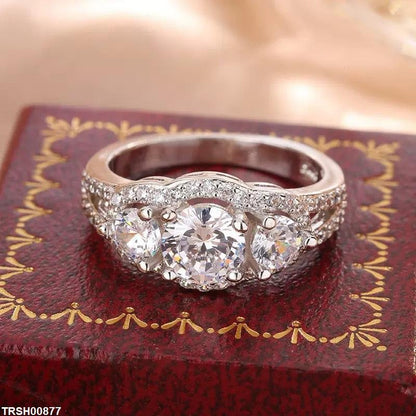 TRSH00877 KYC Three Stone ZIRCON Ring - TRSH