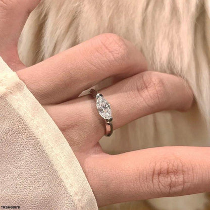TRSH00878 KYC Marquise Stone ZIRCON Ring  Adjustable - TRSH