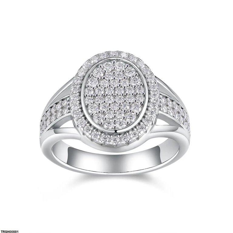 TRSH00881 KYC Oval ZIRCON Stone Ring - TRSH