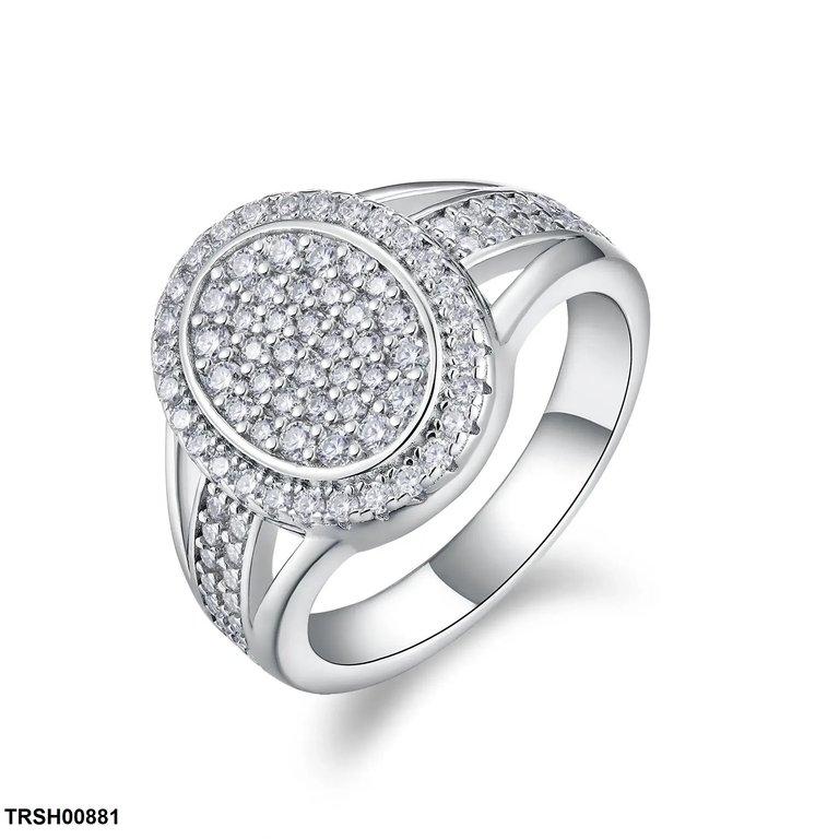 TRSH00881 KYC Oval ZIRCON Stone Ring - TRSH