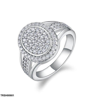 TRSH00881 KYC Oval ZIRCON Stone Ring - TRSH