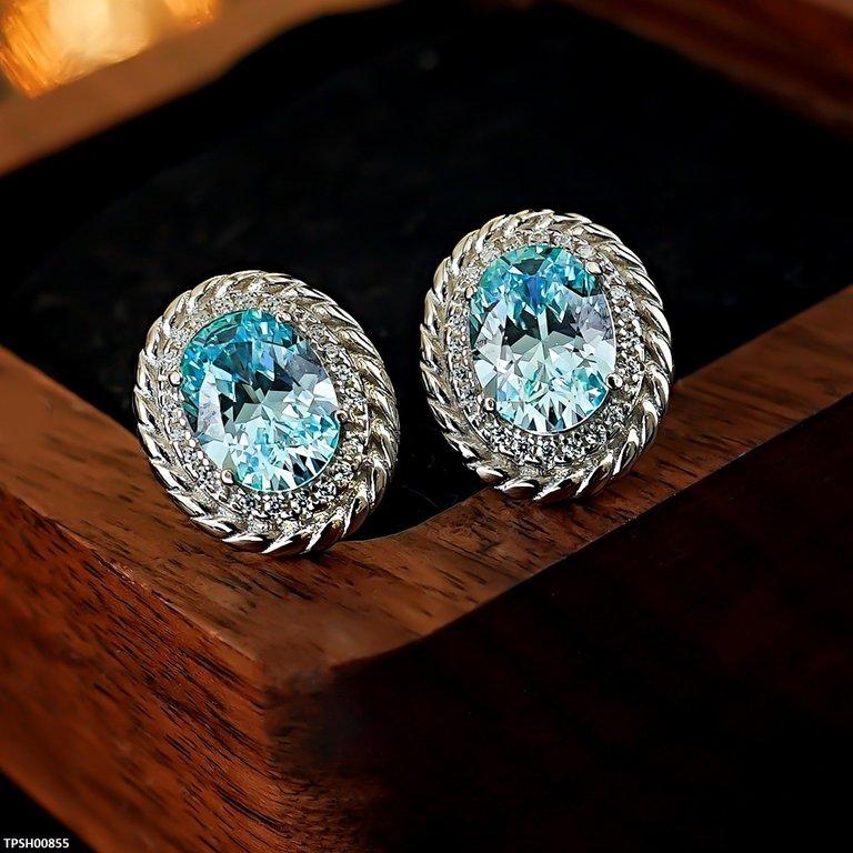 TPSH00855 KRL Oval ZIRCON Stone Pendant Set - TPSH