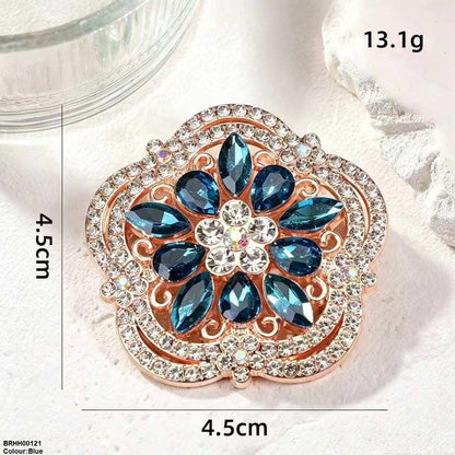 BRHH00121 XST Floral Flower Zircon Broach - BRHH