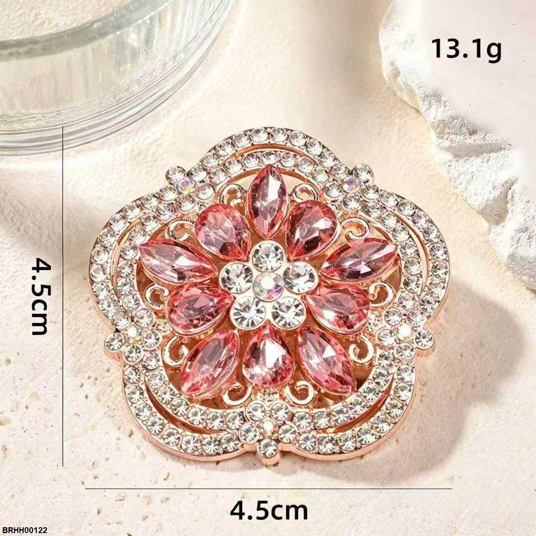 BRHH00122 XST Floral Flower Zircon Broach - BRHH
