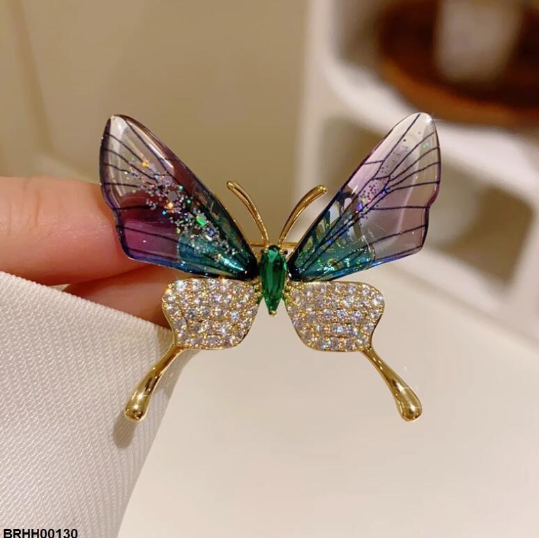 BRHH00130 XST Butterfly Zircon Broach - BRHH