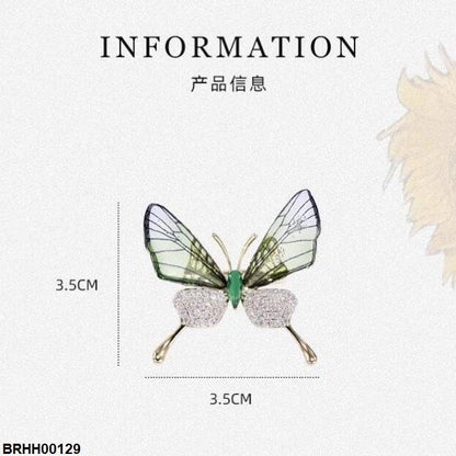 BRHH00129 XST Butterfly Zircon Broach - BRHH