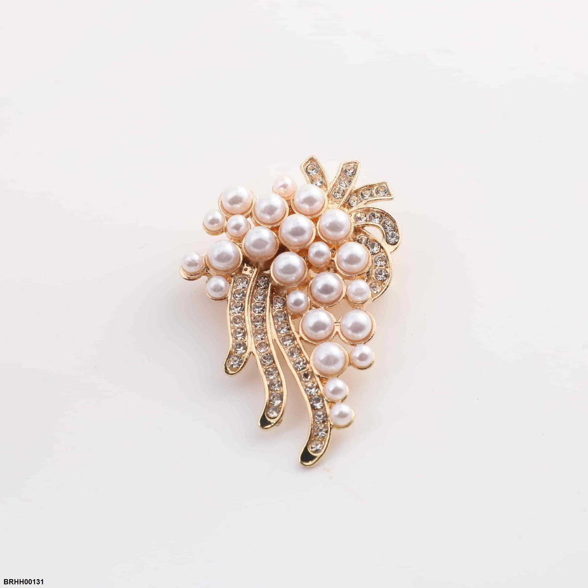 BRHH00131 XST Pearl Flower Zircon Broach - BRHH