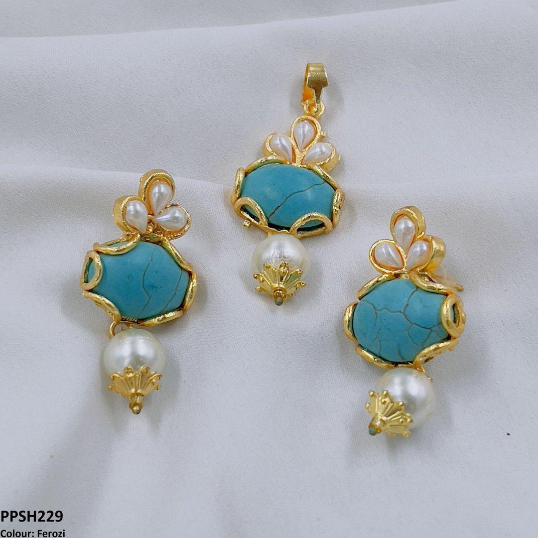 PPSH229 SDQ Tear Oval Pendant Set