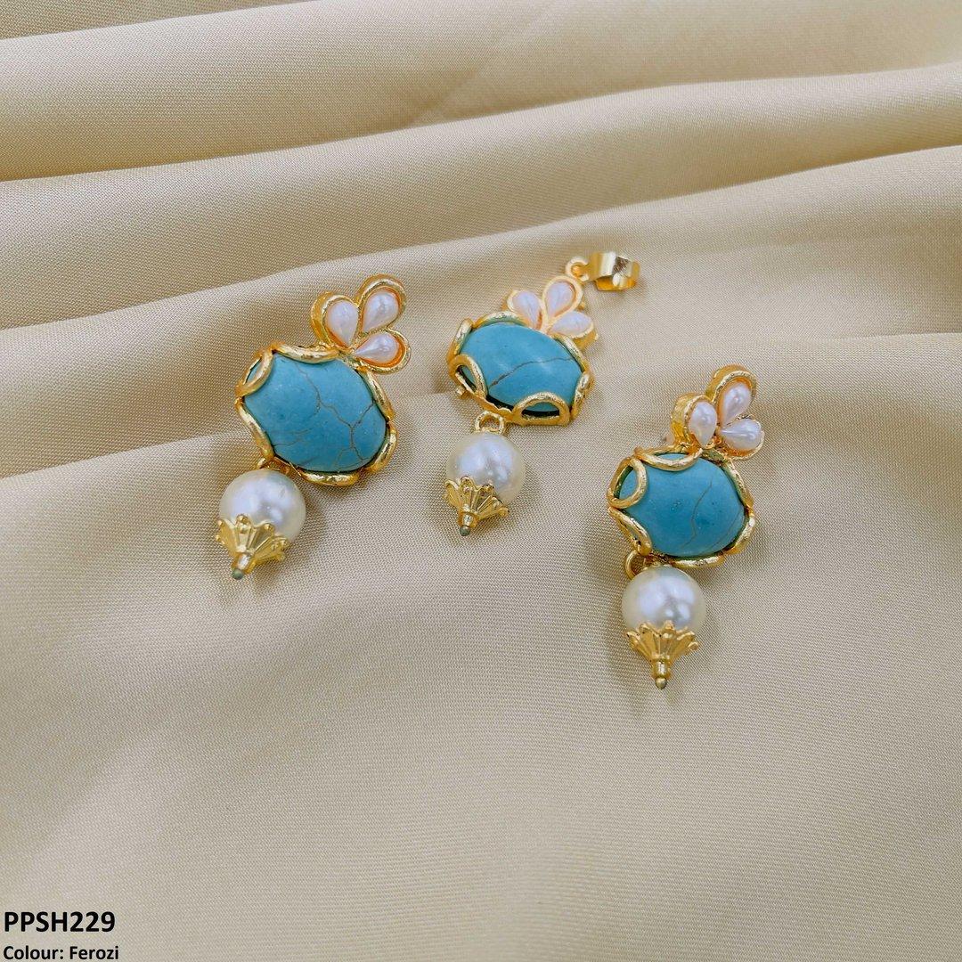 PPSH229 SDQ Tear Oval Pendant Set