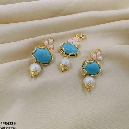 PPSH229 SDQ Tear Oval Pendant Set