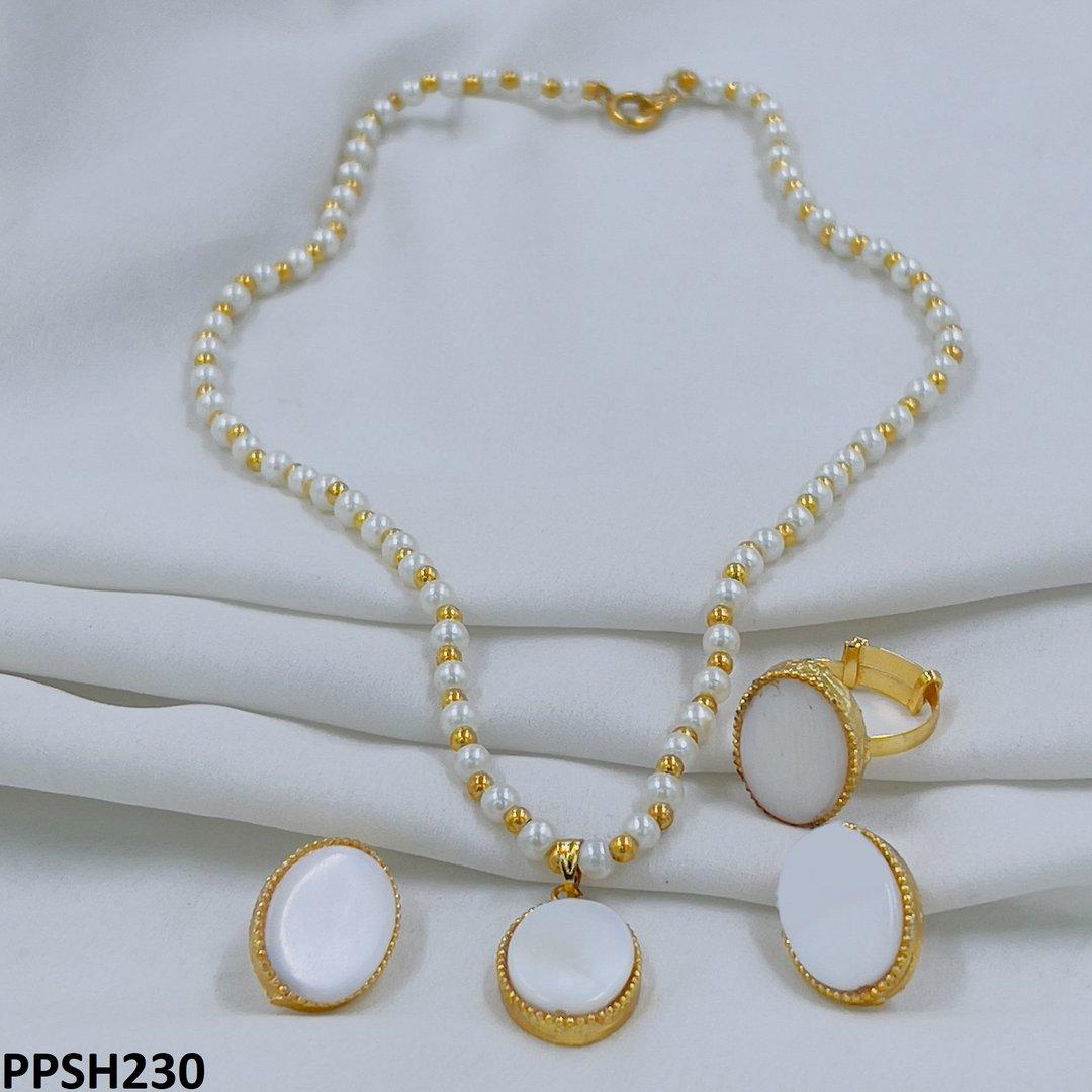 PPSH230 FRN Pearl Oval Pendant Set