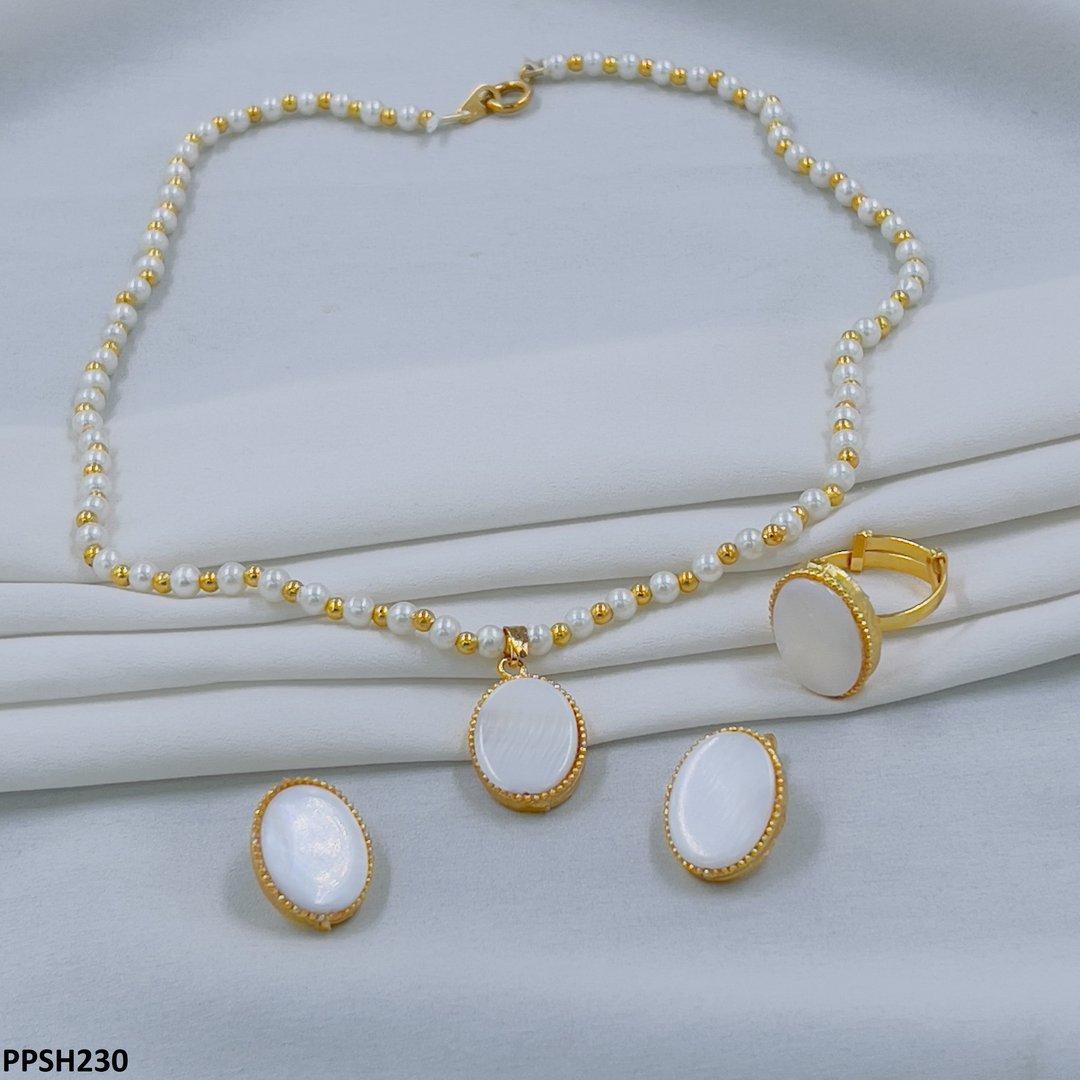 PPSH230 FRN Pearl Oval Pendant Set
