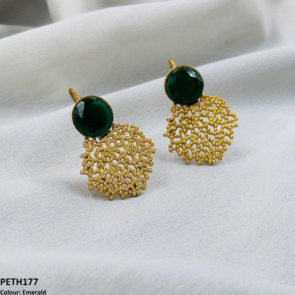 PETH177 FRN Round Ear Tops Pair