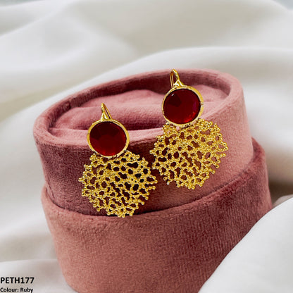 PETH177 FRN Round Ear Tops Pair