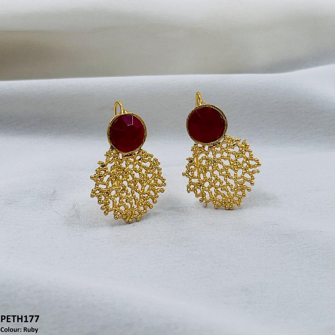 PETH177 FRN Round Ear Tops Pair