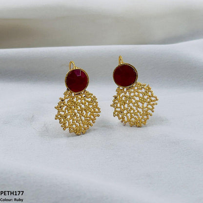 PETH177 FRN Round Ear Tops Pair