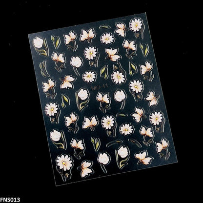 FNS013 PNA Flower/Leaf Nail Sticker