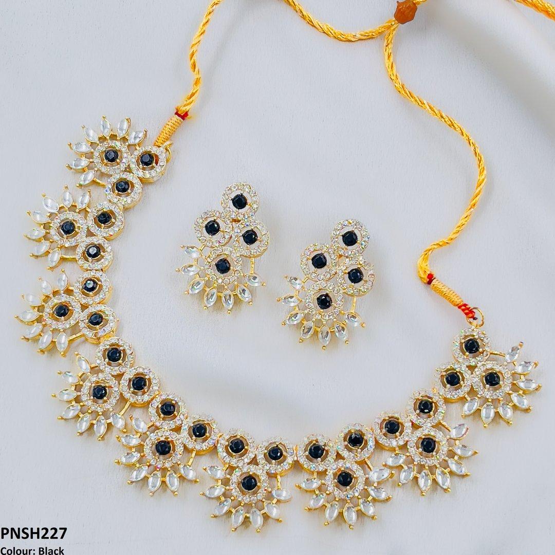 PNSH227 SDQ Round Pear Necklace Set