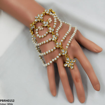 PBRH152 SDQ Pearl Flower Angla Bracelet Adjustable