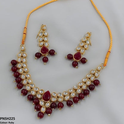 PNSH225 FRN Pear Necklace Set