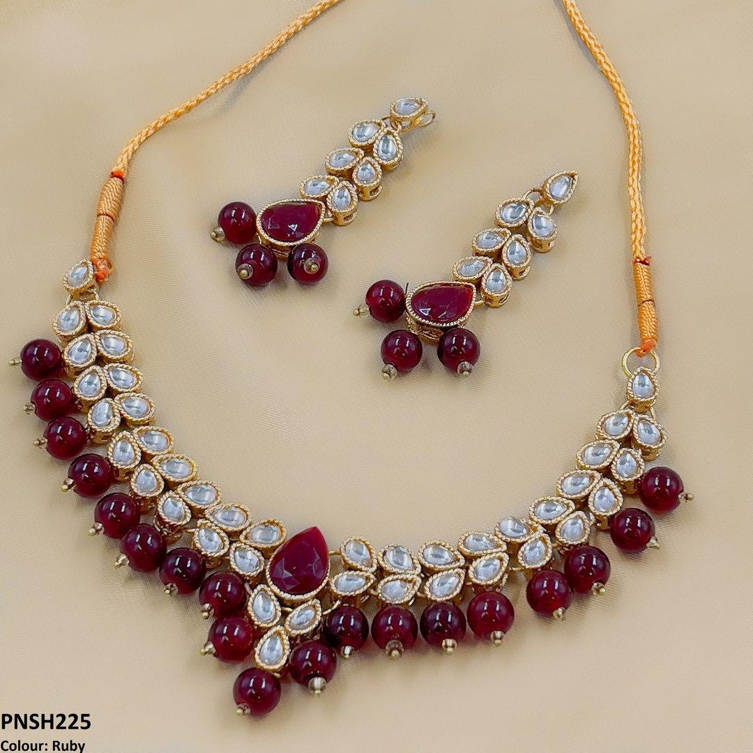 PNSH225 FRN Pear Necklace Set