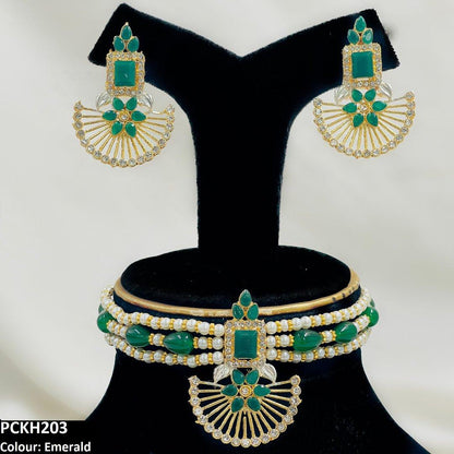 PCKH203 SDQ Square Flower Choker Set