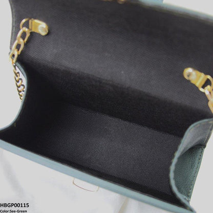 HBGP00115 Imperial Velvet Night Ladies Shoulder Bag - Green  - HBGP
