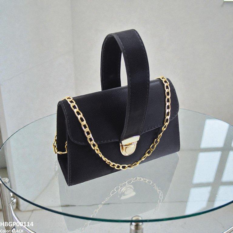 HBGP00114 Imperial Velvet Night Ladies Shoulder Bag - Black - HBGP