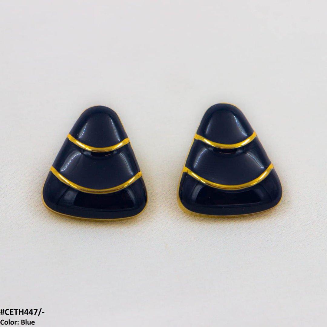 CETH447 YUL Trianlge Stud Tops Pair