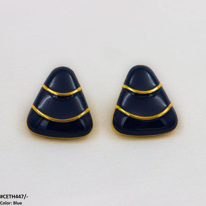 CETH447 YUL Trianlge Stud Tops Pair