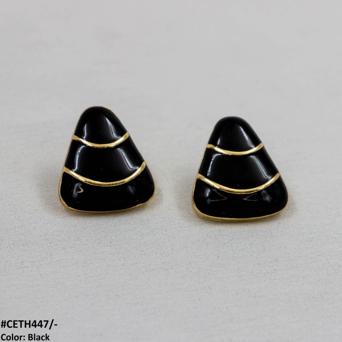 CETH447 YUL Trianlge Stud Tops Pair