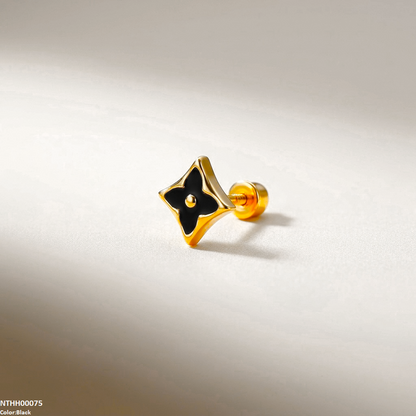 NTHH00075 XAS Flower Stainless Steel Nose Pin - NTHH