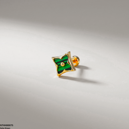 NTHH00075 XAS Flower Stainless Steel Nose Pin - NTHH
