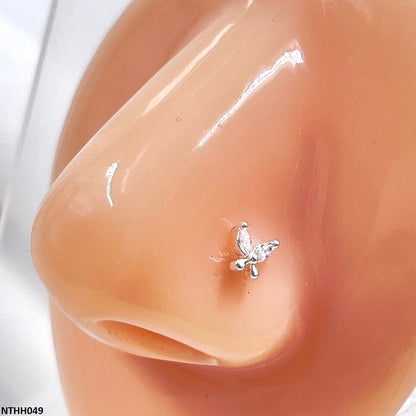 NTHH049 XYL Butterfly Nose Pin