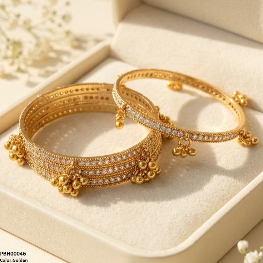 PBH00046 AZM Pearl Drop Kashmiri Bangles Set - PBH