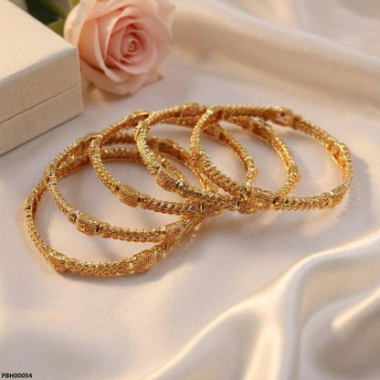 PBH00054 MZM Leaf Square Bangles 5 Pcs Set - PBRH