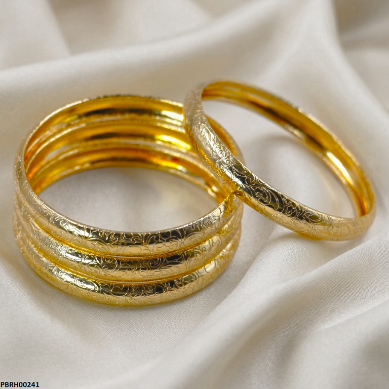 PBRH00241  FRN Flower Design Bangles Set - PBRH