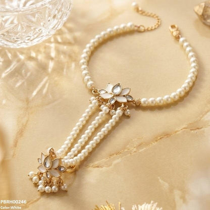 PBRH00246 ABD Tear/Marquise Flower Angla Bracelet Adjustable - PBRH