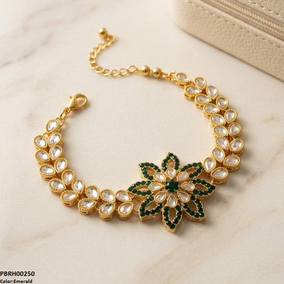 PBRH00250 MZM Floral Flower Bracelet Adjustable  - PBRH