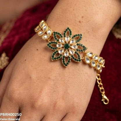 PBRH00250 MZM Floral Flower Bracelet Adjustable  - PBRH