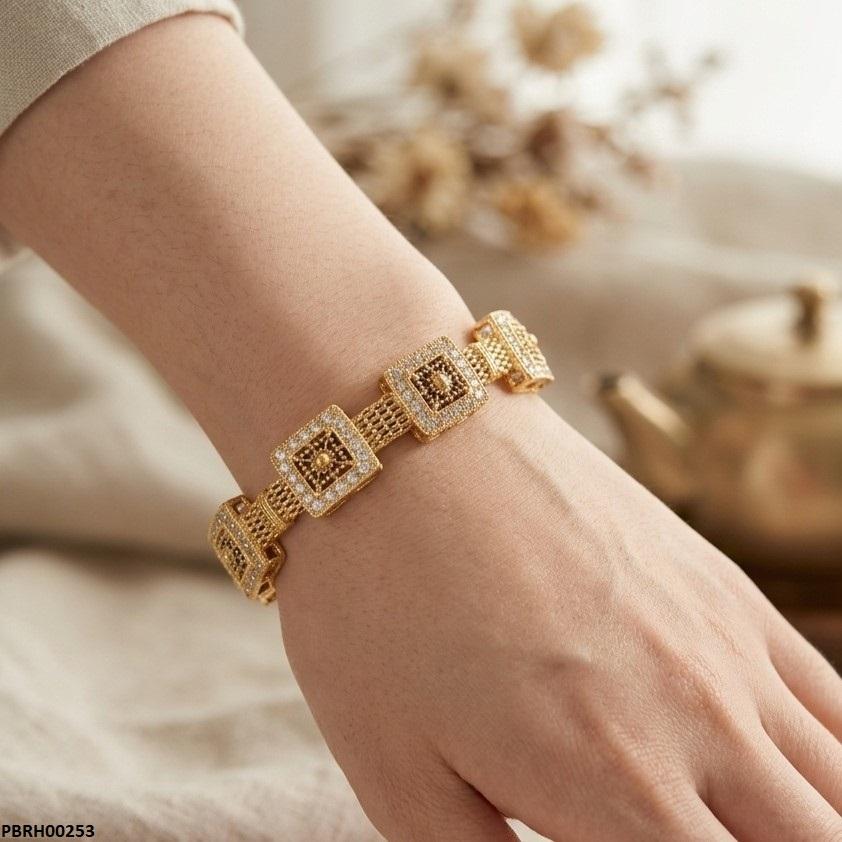 PBRH00253 MZM Square Link Bangles Set - PBRH