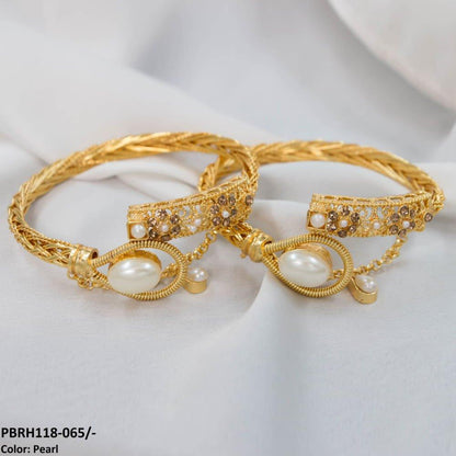 PBRH118 MZM Flower Bangles Pair