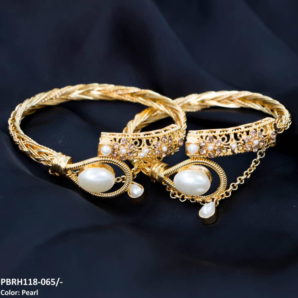 PBRH118 MZM Flower Bangles Pair