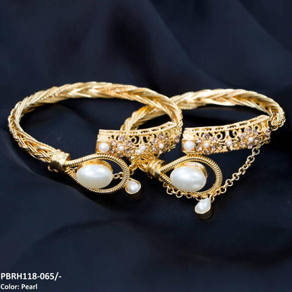 PBRH118 MZM Flower Bangles Pair