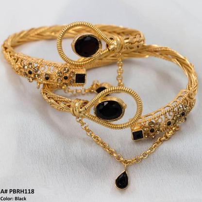 PBRH118 MZM Flower Bangles Pair