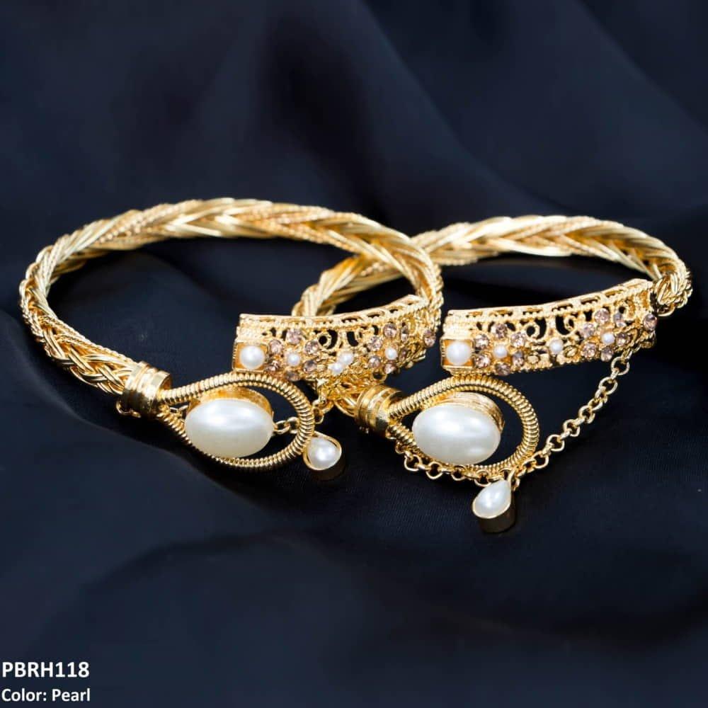 PBRH118 MZM Flower Bangles Pair