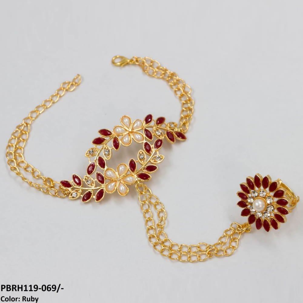 PBRH119 SDQ Pear Leaf Angla Bracelet Adjustable